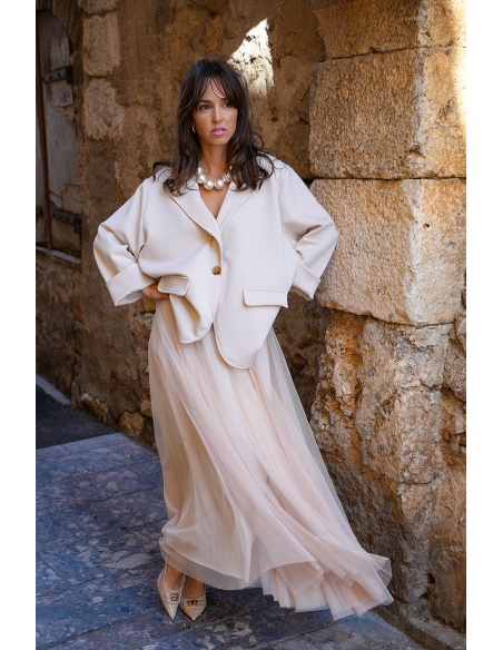 minth srl TULLE ECRU JUPES FEMME