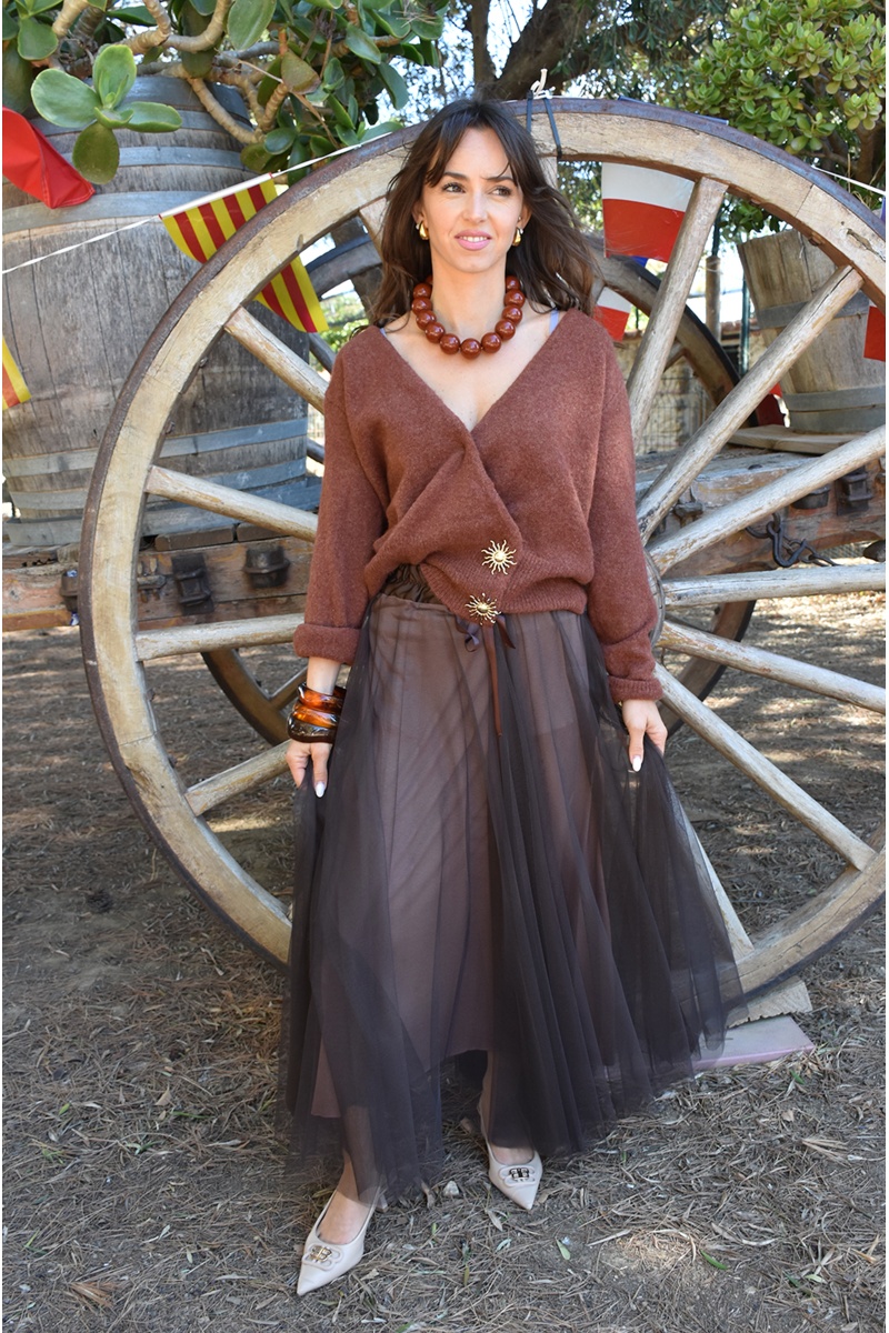 Jupe Tulle Chocolat EVY 2