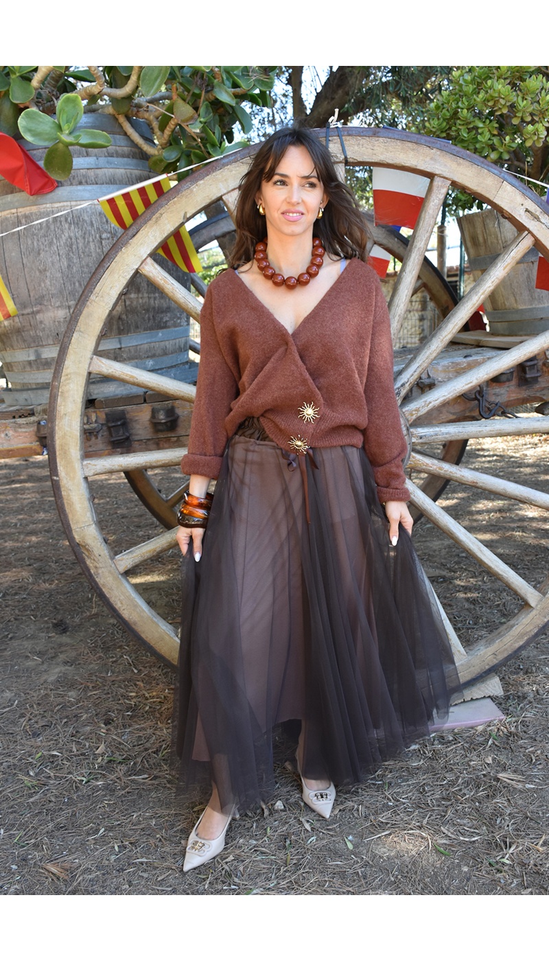Jupe Tulle Chocolat EVY
