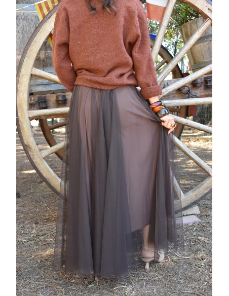 minth srl TULLE MARRON JUPES FEMME