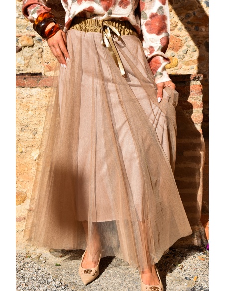 minth srl TULLE CAMEL JUPES FEMME