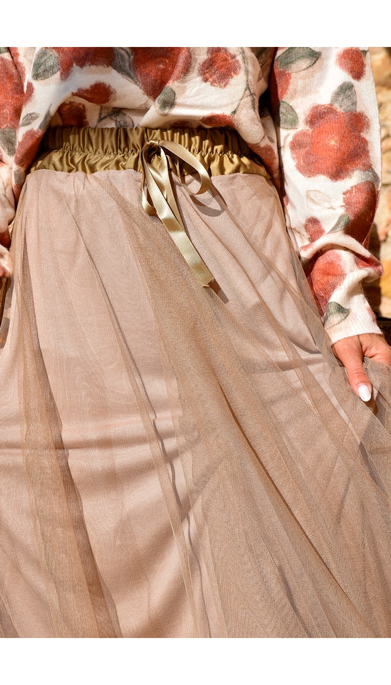 minth srl TULLE CAMEL JUPES FEMME