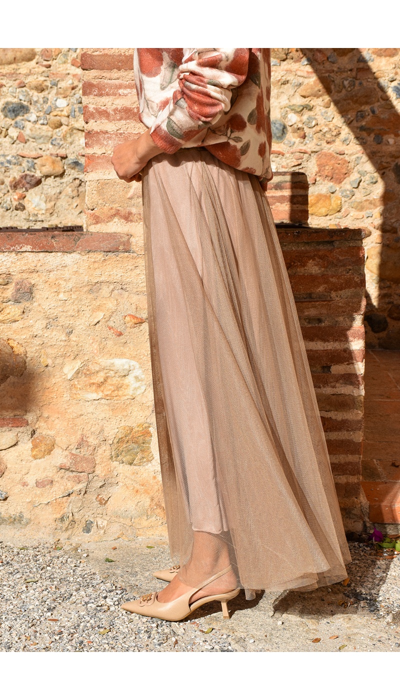 minth srl TULLE CAMEL JUPES FEMME
