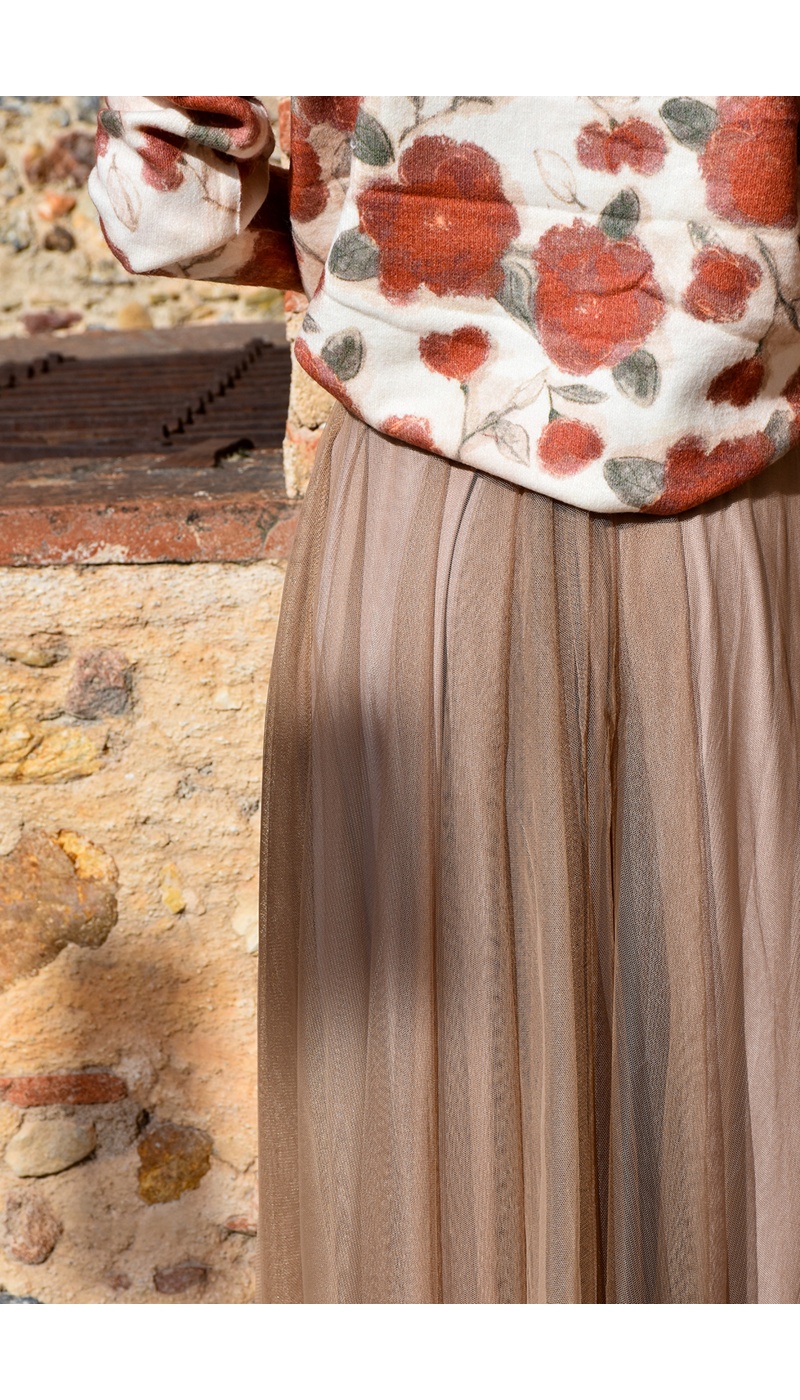 minth srl TULLE CAMEL JUPES FEMME