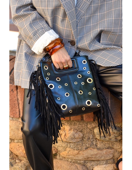 Sac Clouté Noir JULIETTE