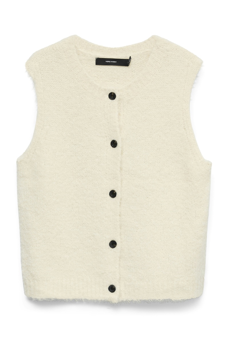 Gilet Sans Manches Ecru VMNOVAH