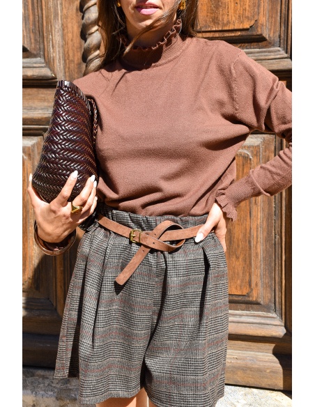ALLEN and JO COL RO CAMEL PULL FEMME