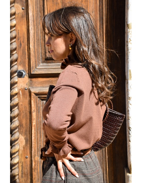 ALLEN and JO COL RO CAMEL PULL FEMME