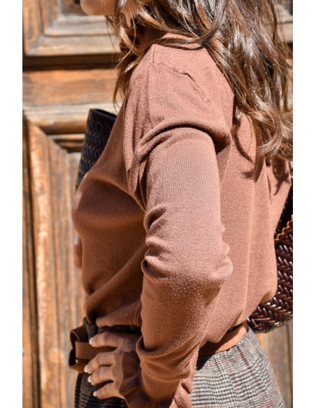 ALLEN and JO COL RO CAMEL PULL FEMME