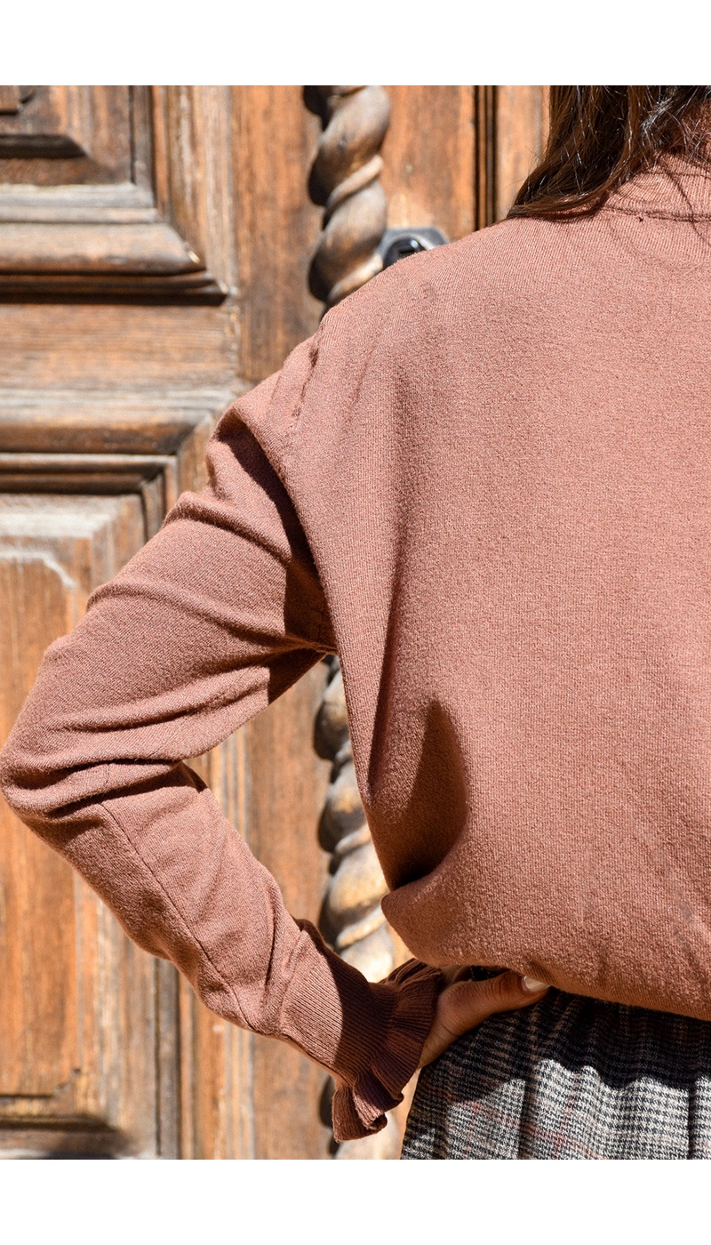 ALLEN and JO COL RO CAMEL PULL FEMME