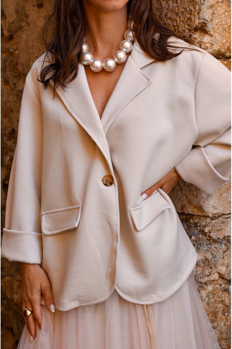 Blazer Ample Ecru ROMANE 2