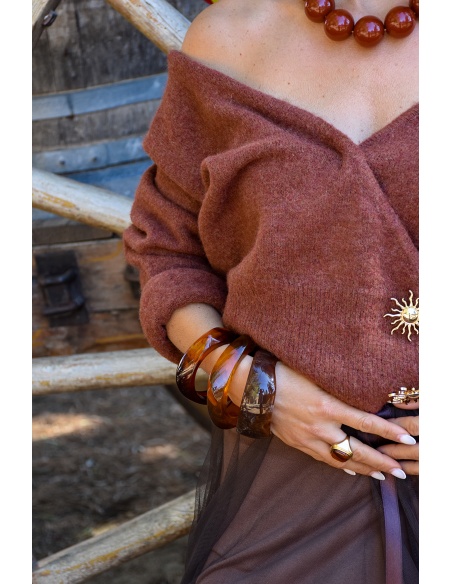 Pull Maille Rouille LOUISE