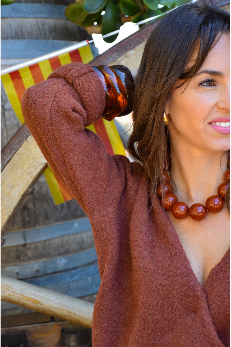 only one barcelona PERLE COGNAC COLLIERS