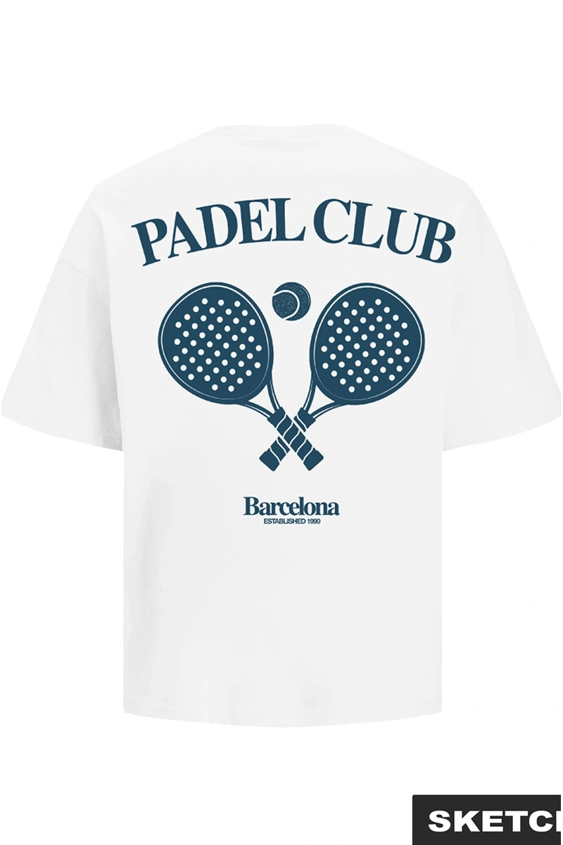 Tee Shirt Padel Blanc JORCPH 2