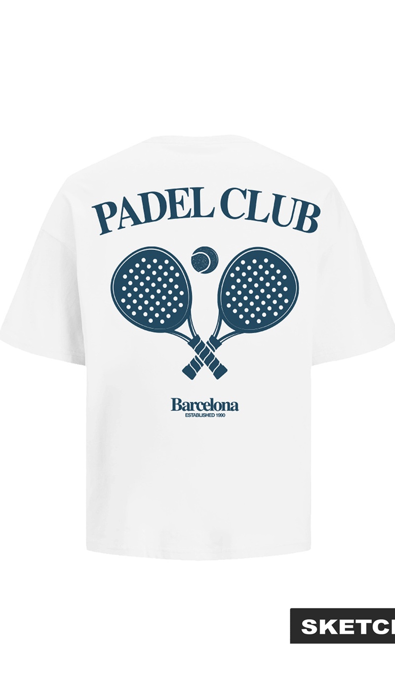 Tee Shirt Padel Blanc JORCPH