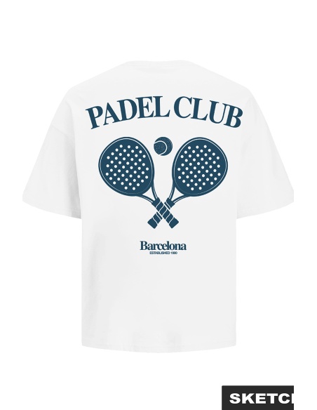 Tee Shirt Padel Blanc JORCPH