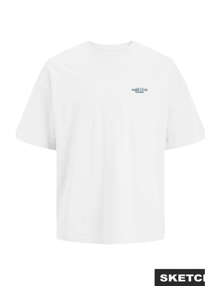 Tee Shirt Padel Blanc JORCPH