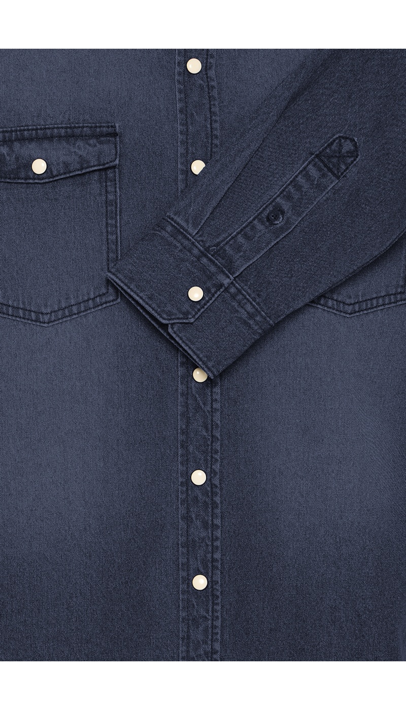 BHDARGO Raw Denim Shirt BLEND - 5 | TOPS