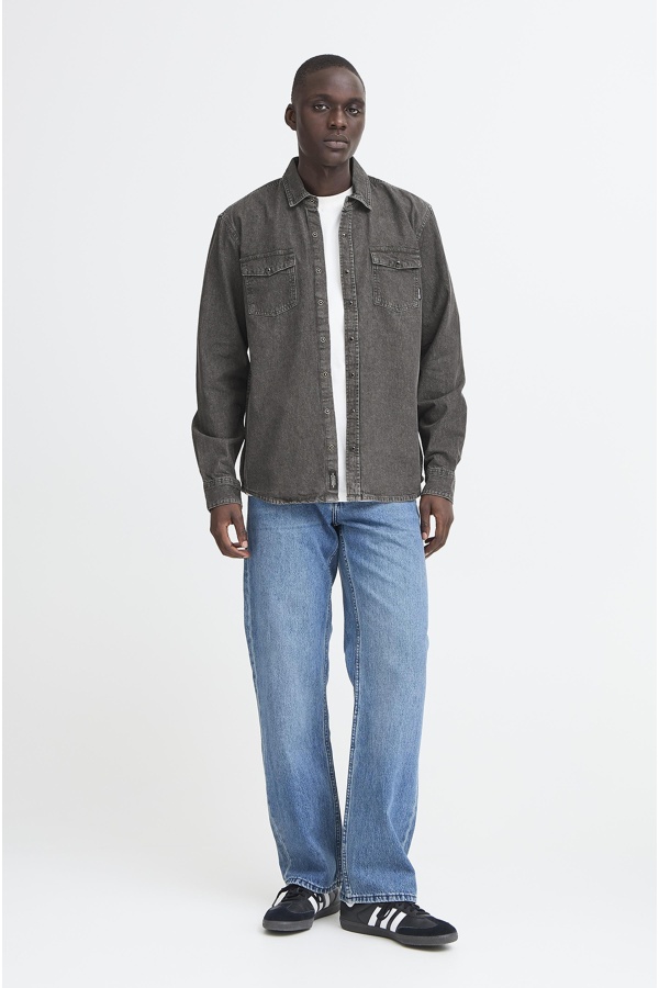 Camisa vaquera gris BHDARGO BLEND - 1 | TOPS