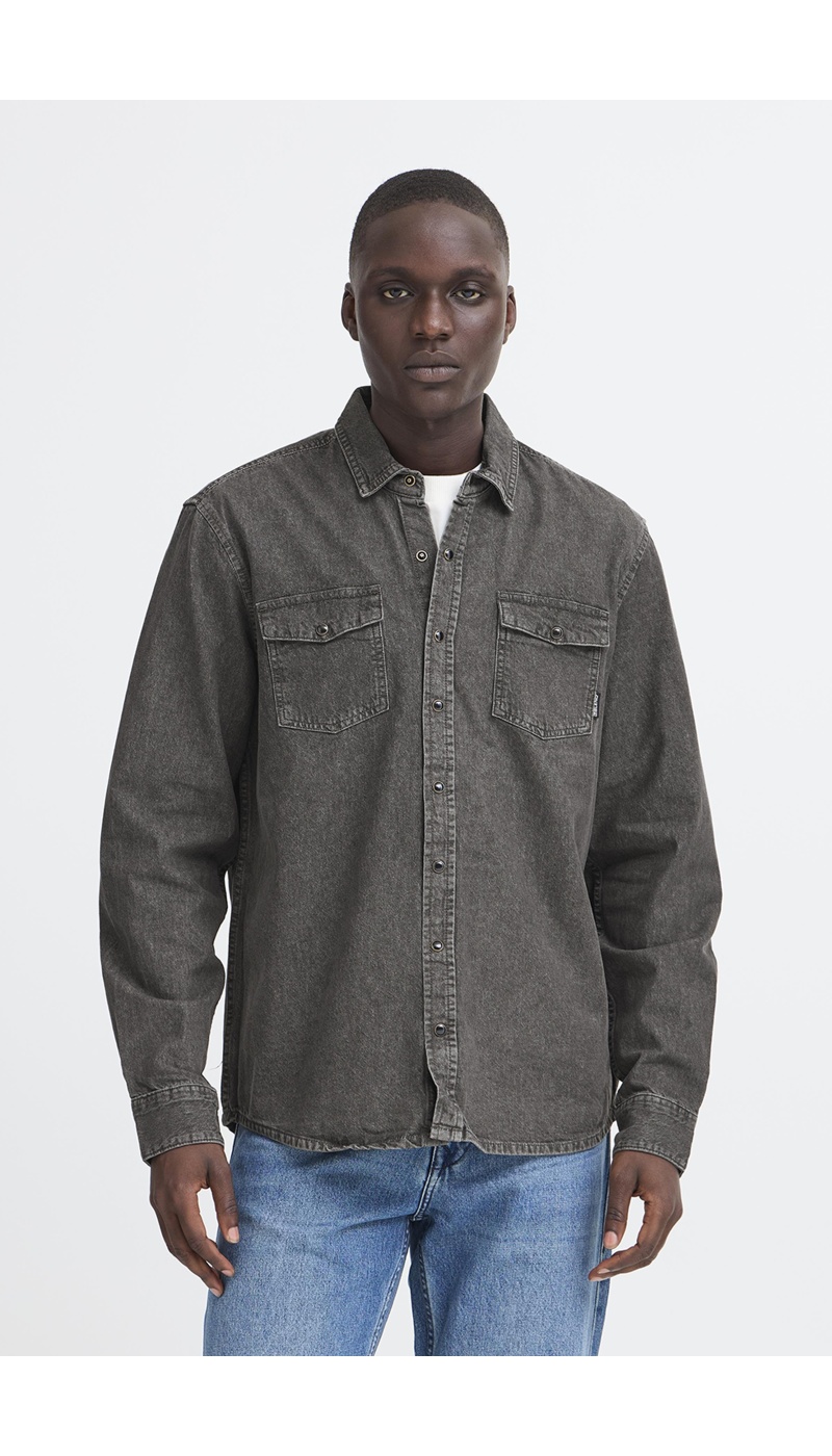 Camicia di jeans grigio BHDARGO BLEND - 2 | TOP