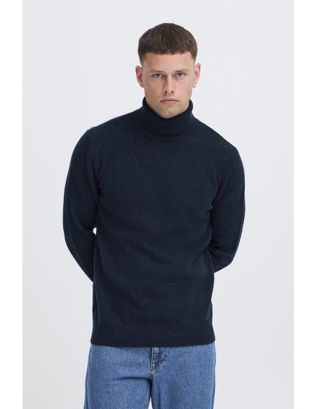 Navy Turtleneck Sweater BHBRANK BLEND - 2 | TOPS