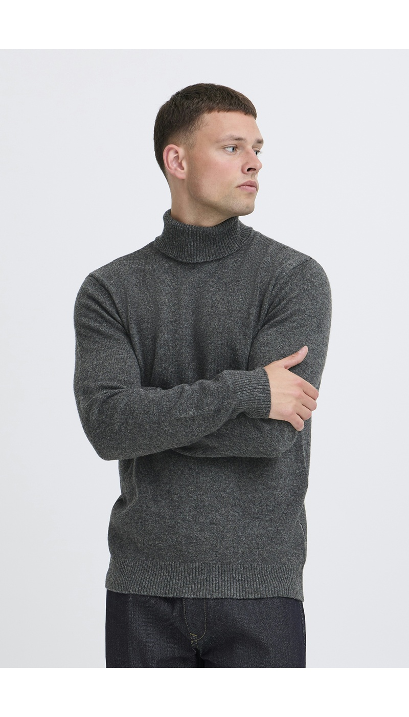 Grauer Rollkragenpullover BHBRANK BLEND - 3 | TOPS