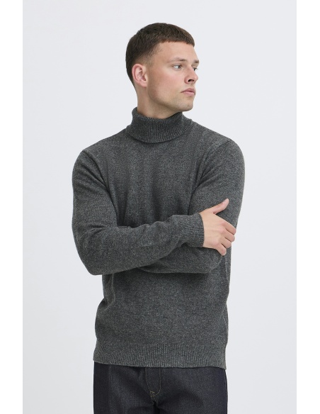 Grey Turtleneck Sweater BHBRANK BLEND - 3 | TOPS