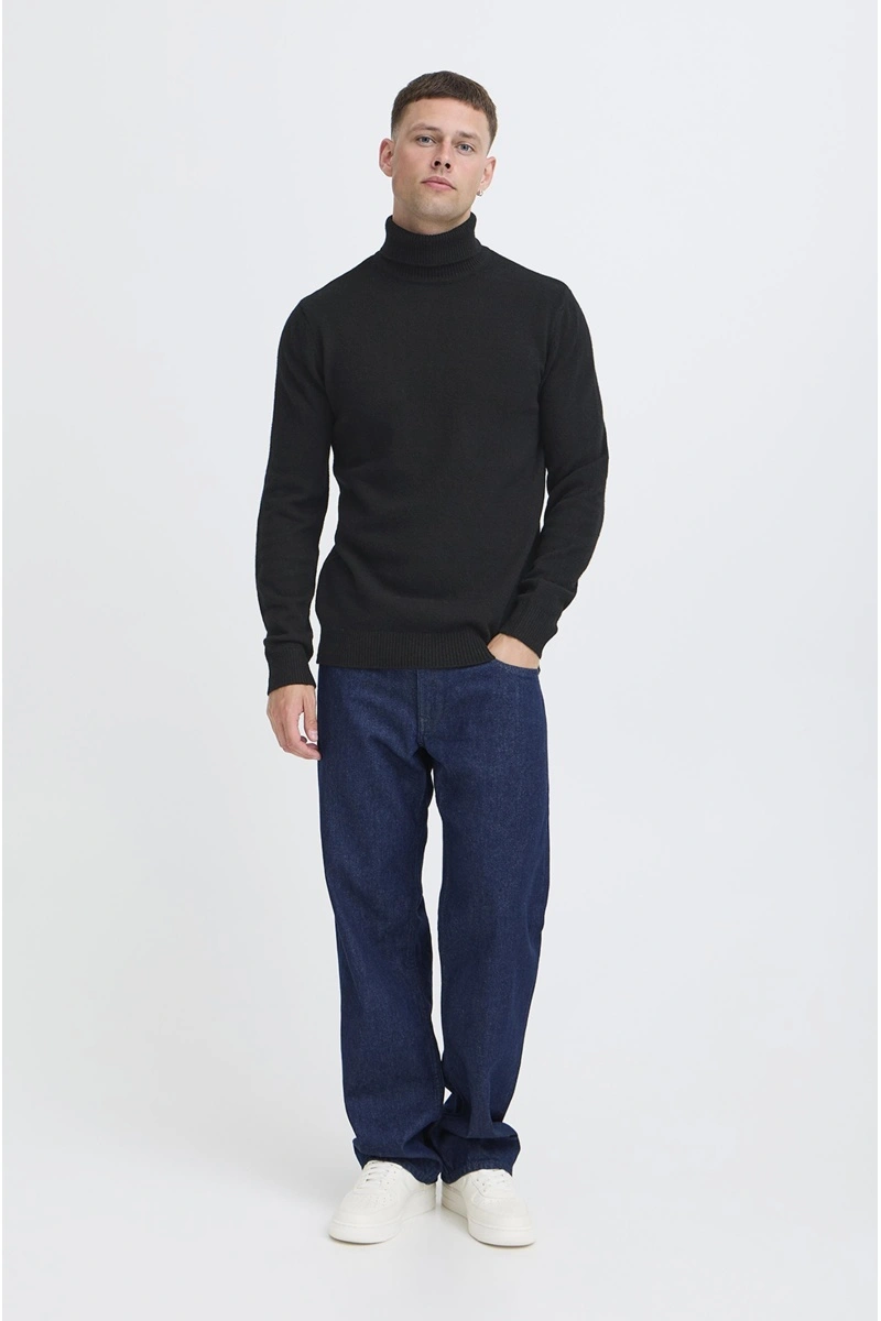 Pull Col Roulé Noir BHBRANK