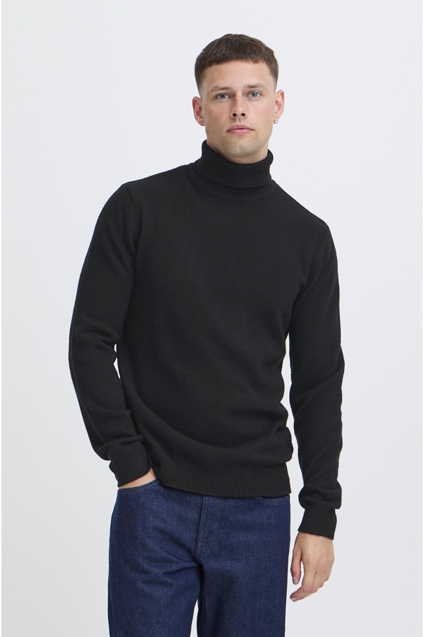 Black Turtleneck Sweater BHBRANK BLEND - 1 | TOPS 2
