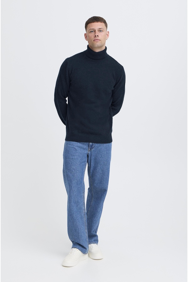 Navy Turtleneck Sweater BHBRANK BLEND - 1 | TOPS