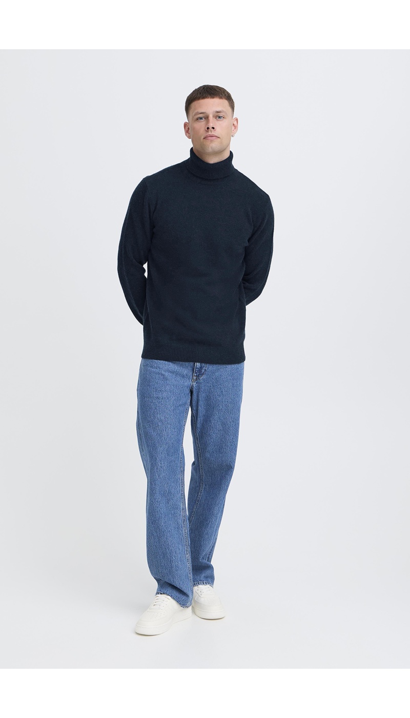Marineblauer Rollkragenpullover BHBRANK BLEND - 1 | TOPS