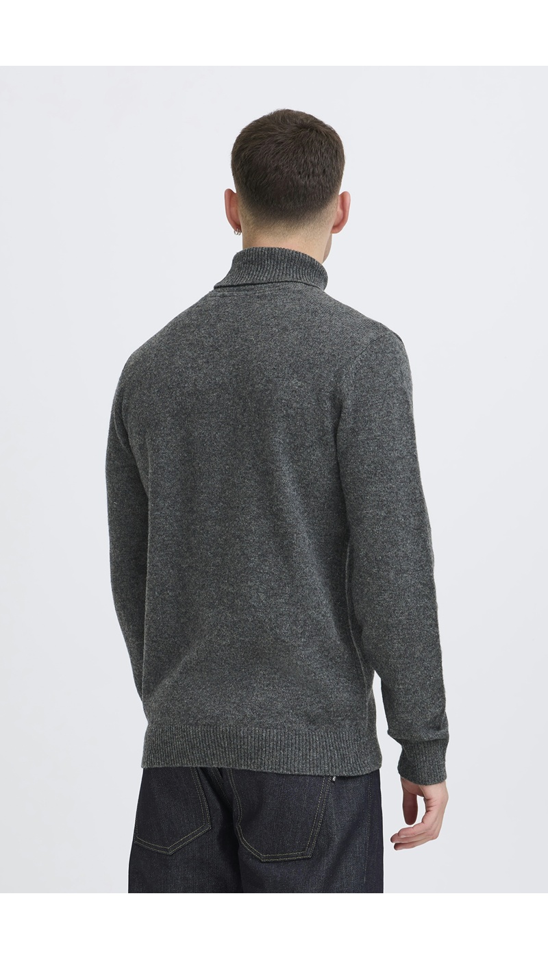 Maglione grigio a collo alto BHBRANK BLEND - 4 | TOP