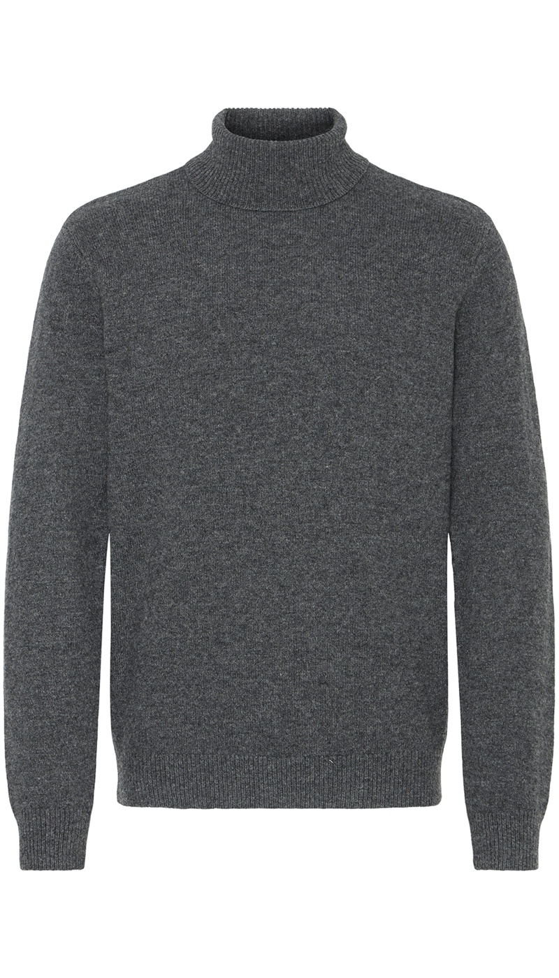 Grey Turtleneck Sweater BHBRANK BLEND - 6 | TOPS