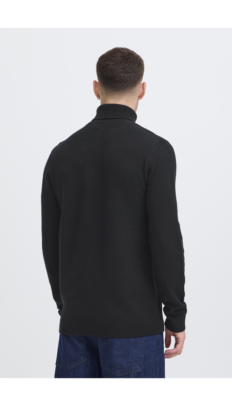 Blusa nera a collo alto BLEND - 3 | TOP