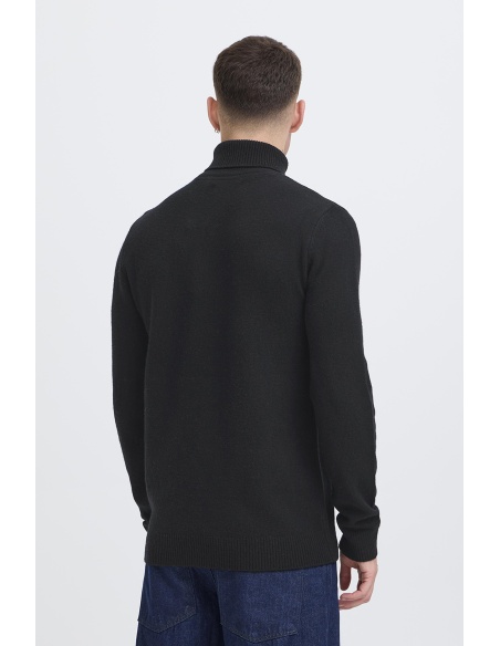 Suéter preto de gola alta mistura BHBRANK - 3 | TOPS