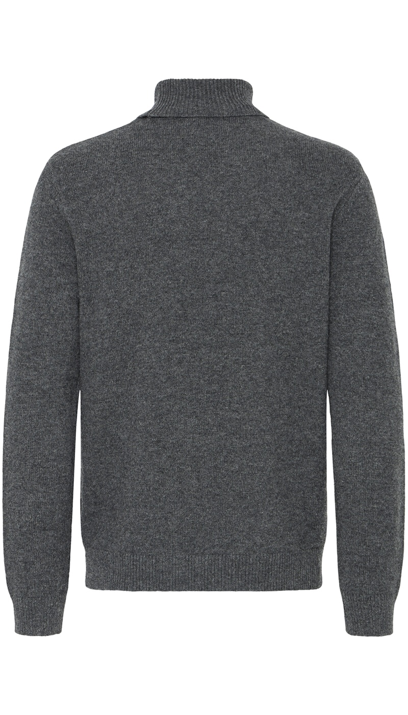 Maglione grigio a collo alto BHBRANK BLEND - 7 | TOP