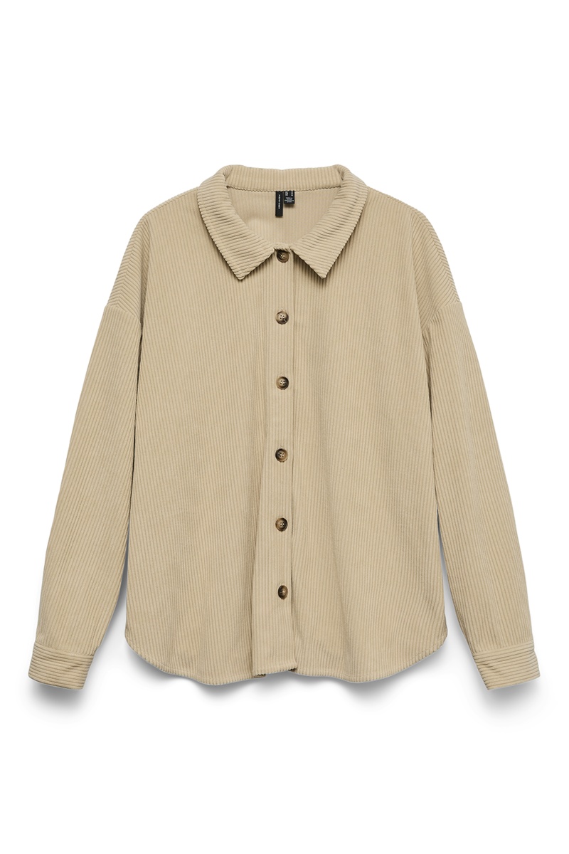 Chemise Côtelé Ecru VMCLEO