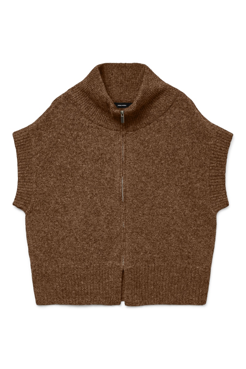 Pull Sans Manches Marron VMBANG