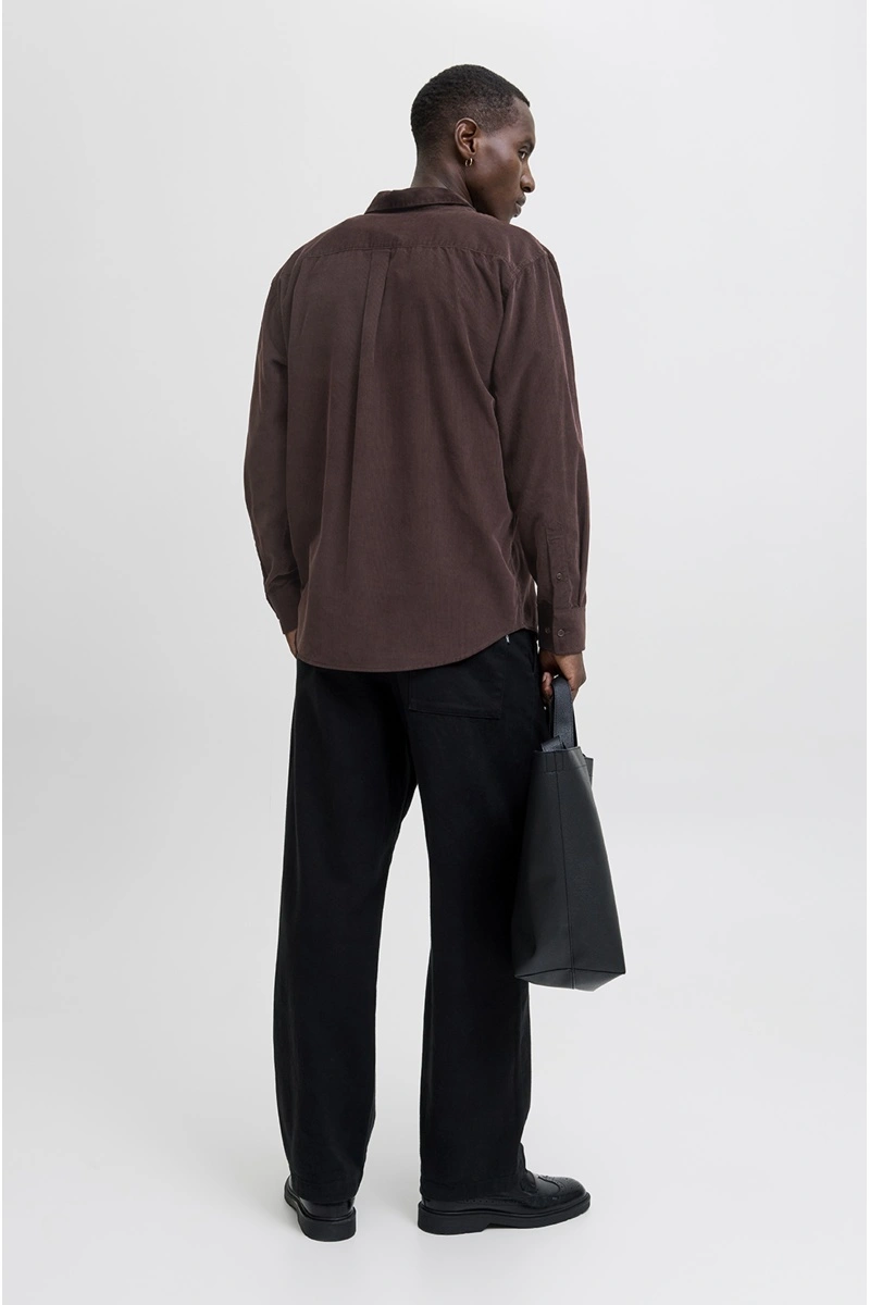 Chemise Côtelé Marron JPRCCASCOT 2