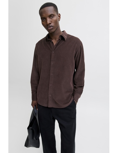 Brown Ribbed Shirt JPRCCASCOT Jack&Jones - 4 | TOPS