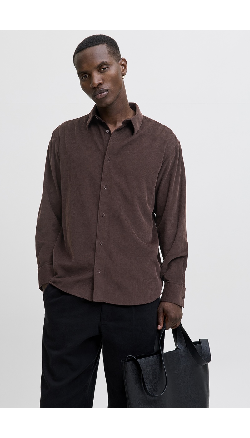 Brown Ribbed Shirt JPRCCASCOT Jack&Jones - 3 | TOPS