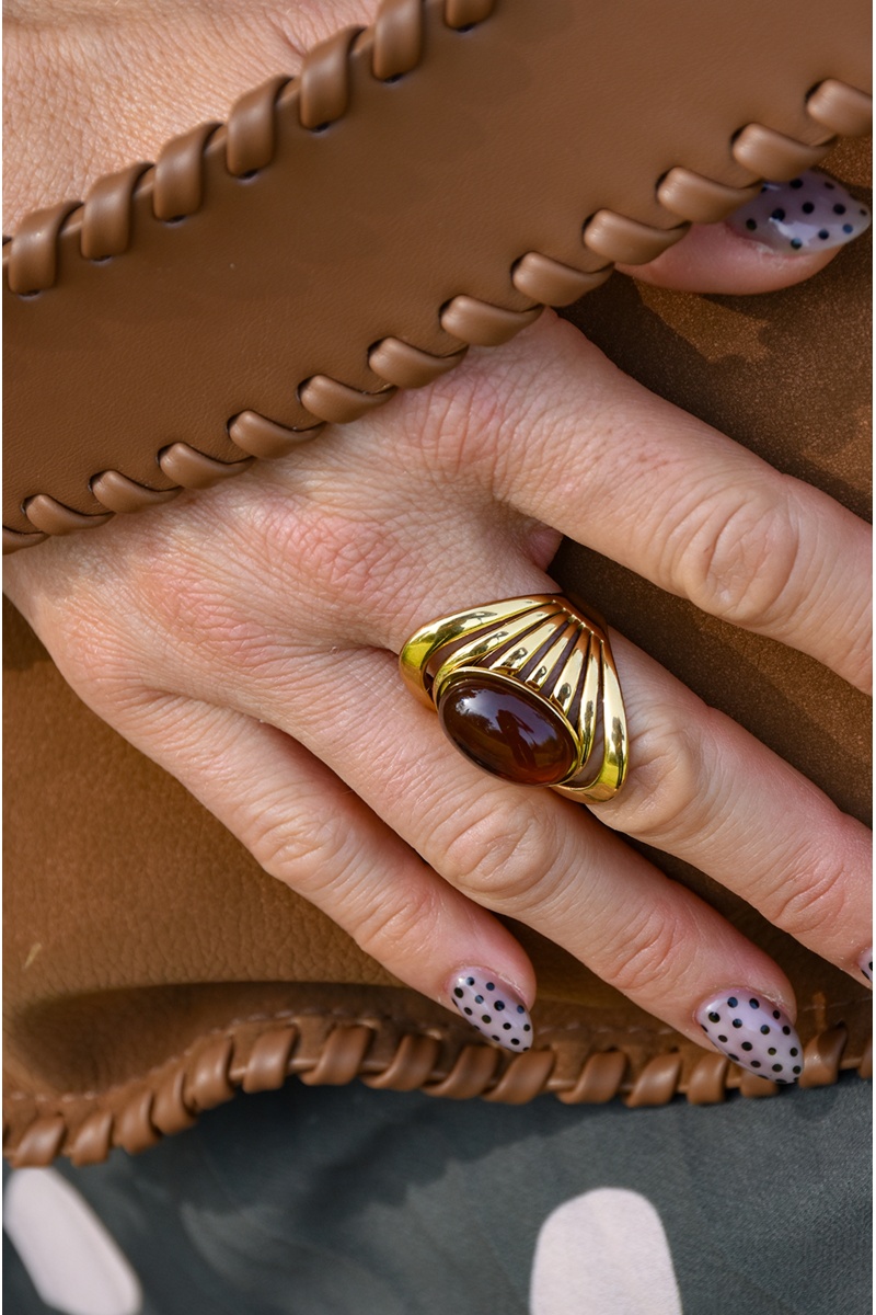 Bague Marron Doré ALAIS