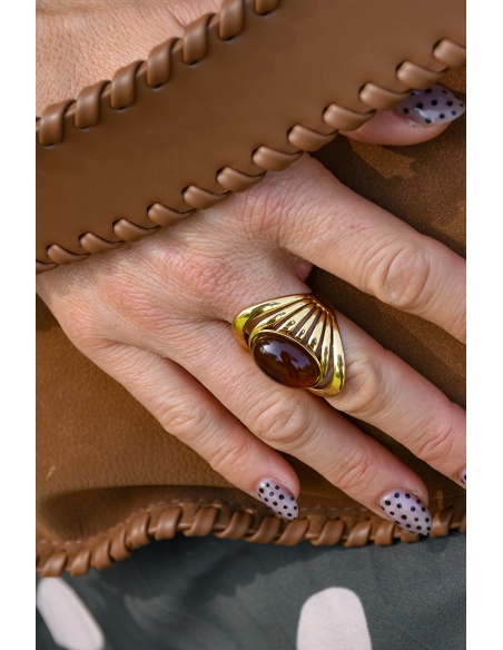 Bague Marron Doré ALAIS