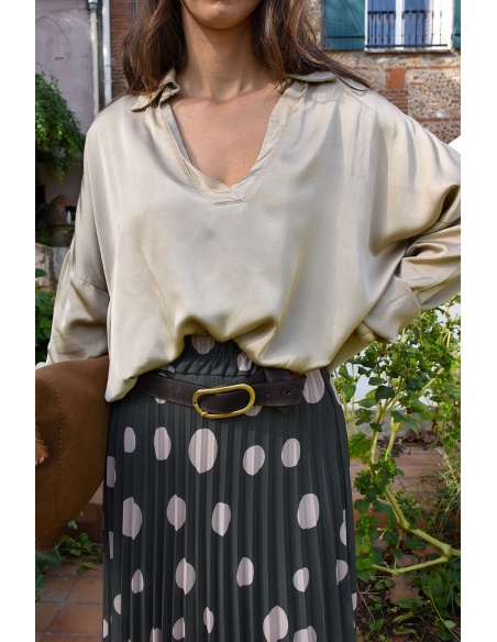 Haut Satiné Beige ELIA