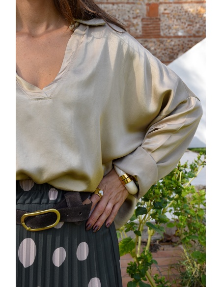 Haut Satiné Beige ELIA