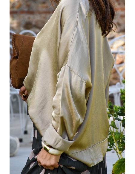 Haut Satiné Beige ELIA