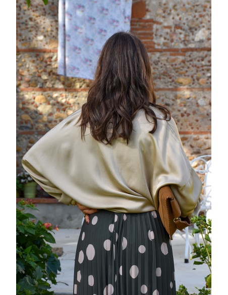 Haut Satiné Beige ELIA