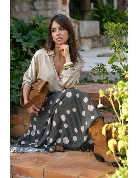 Haut Satiné Beige ELIA