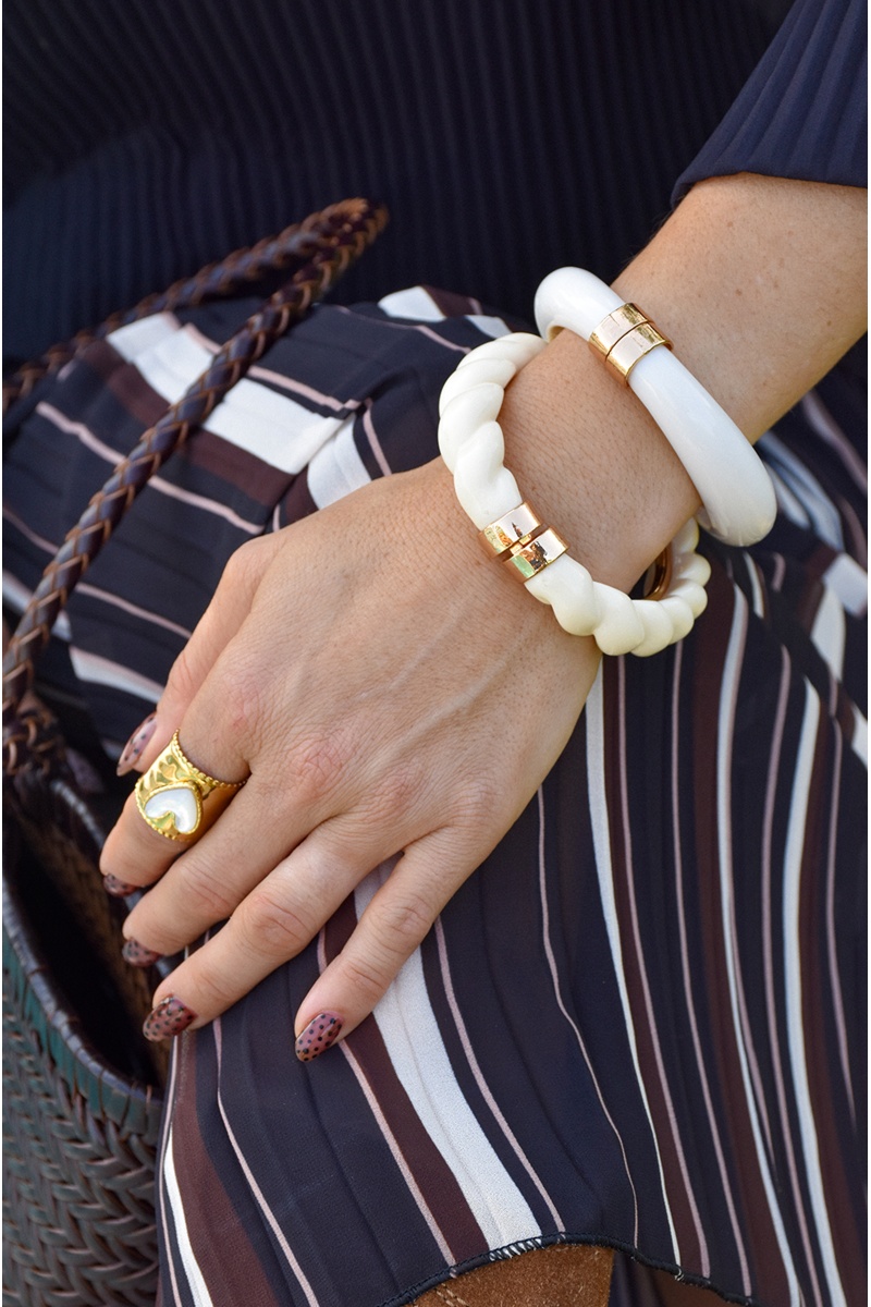 j'aime gemme - laura DORE ECRU BRACELETS