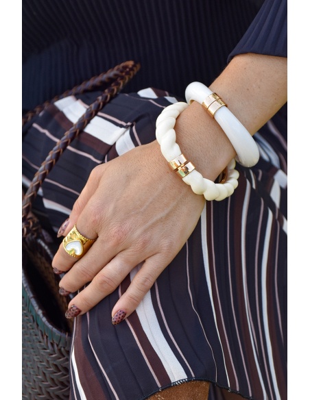 j'aime gemme - laura DORE ECRU BRACELETS